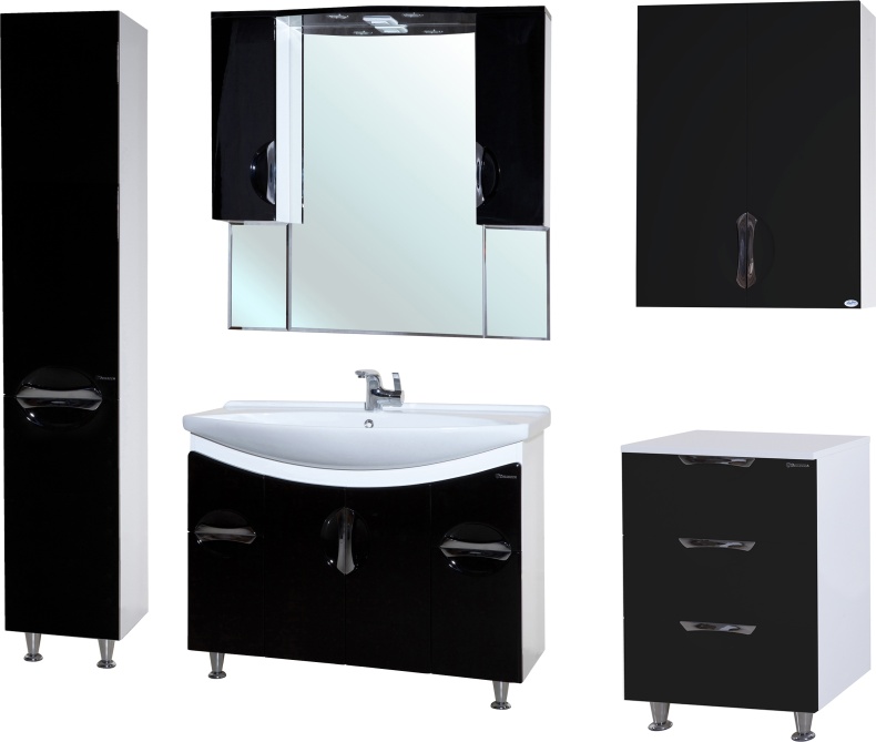 Шкаф Bellezza Лагуна 60 черный 4642109180045 - 1