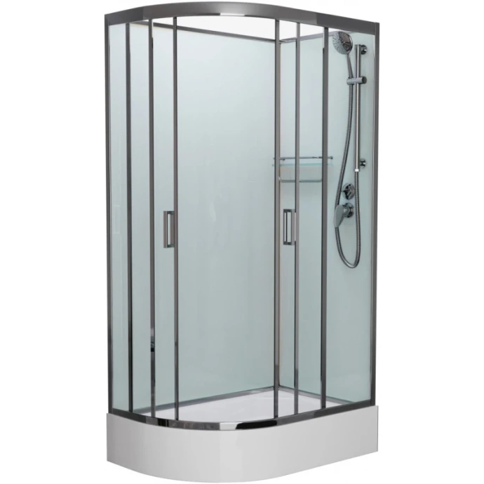 Душевая кабина Frank Brilliant 120х80 правая хром стекло прозрачное 182009 - 0
