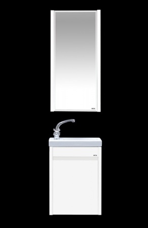 Тумба с раковиной Misty Мини 40 белая глянцевая СО000007794 - 1