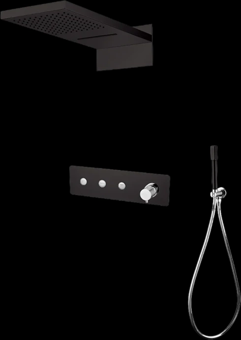 Душевой комплект Boheme Fusion черный - хром 130-BCR - 0