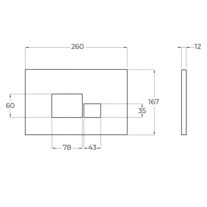 Кнопка смыва BelBagno белая глянцевая  BB072BL - 1