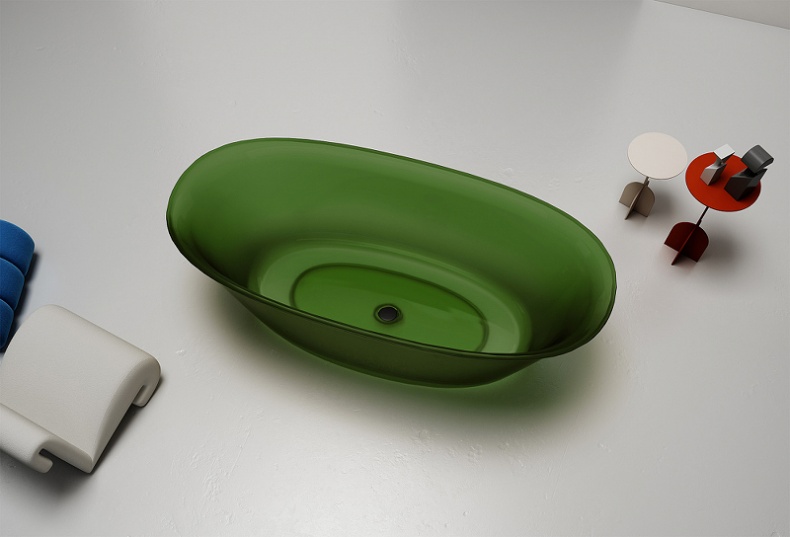 Ванна из полиэфирной смолы Abber Kristall 170х75 зеленый AT9707Emerald - 2