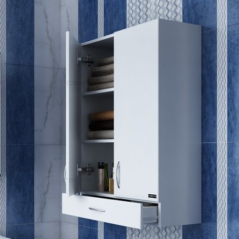 Шкаф СанТа ПШ 60х90 2 двери, 1 ящик 401012 - 3