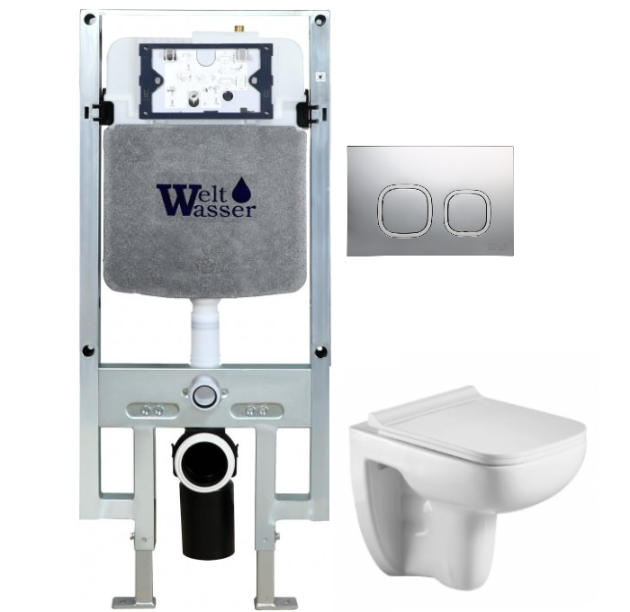 Комплект Weltwasser AMBERG 497 ST + KEHLBACH 004 GL-WT + AMBERG RD-CR  10000006716 - 0