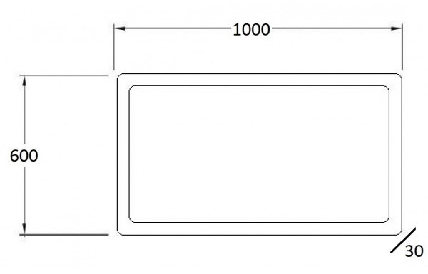 Зеркало SanVit Кристалл 100 с подсветкой zkris100 - 4