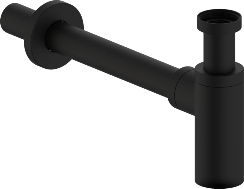 Бутылочный сифон для умывальника, черный матовый, Optima Home, IDDIS, OPTBL00i84 - 0