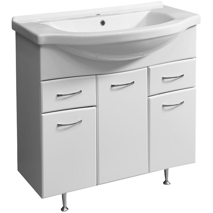 Тумба под раковину Stella Polar Волна Байкал 75 белый SP-00000125 - 0