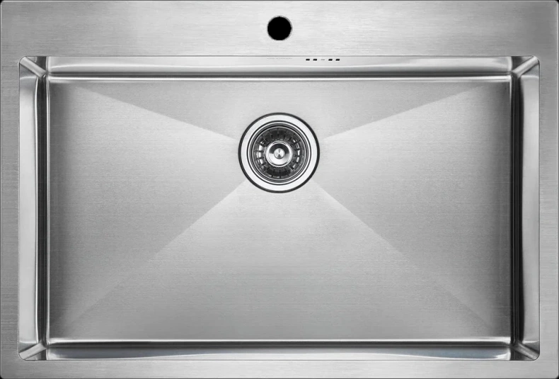 Мойка кухонная Paulmark Vast 75 брашированная сталь PM217551-BS - 0