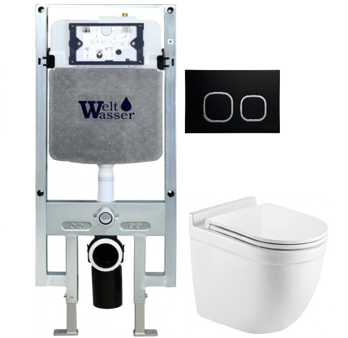 Комплект Weltwasser AMBERG 497 ST + HEIMBACH 004 GL-WT + AMBERG RD-BL  10000006703 - 0