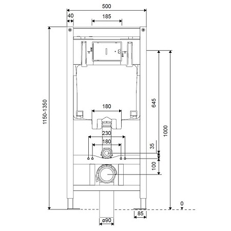 Инсталляция для унитаза Excellent Shiro INEX.SH2.1110.500 - 1
