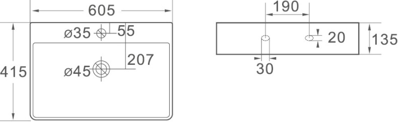 Раковина SantiLine SL-1003 - 1