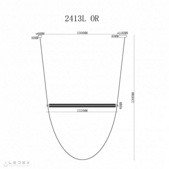 Подвесной светильник iLedex Rocks 2413L OR - 1
