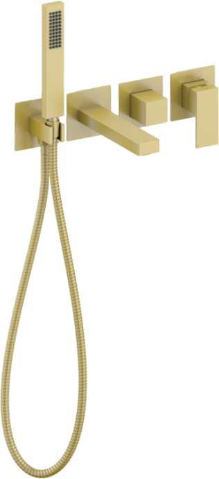 Смеситель для ванны с душем Timo Selene 2014/17YSM золото матовое - 0