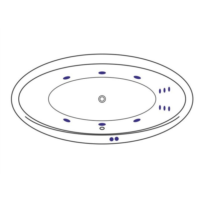 Ванна акриловая Excellent Lumina Line 190х95 с гидромассажем белый - золото WAEX.LUM19.LINE.GL - 6