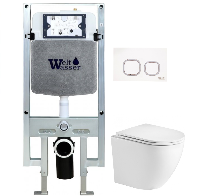 Комплект Weltwasser AMBERG 497 ST + MERZBACH 004 GL-WT + AMBERG RD-WT  10000006722 - 0