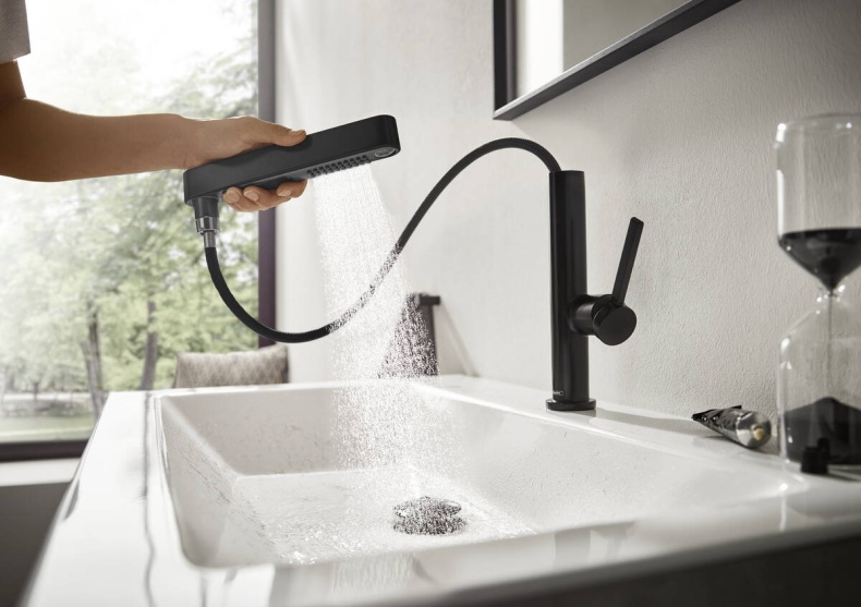Смеситель для раковины Hansgrohe Finoris 230 черный матовый 76063670 - 13