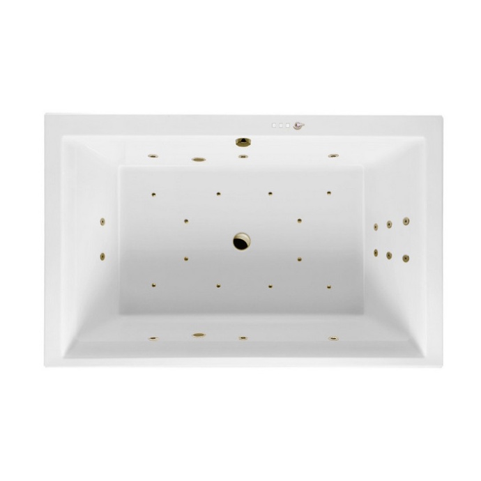 Ванна акриловая Excellent Crown Lux Ultra 190х120 с гидромассажем белый - бронза WAEX.CRO19.ULTRA.BR - 0