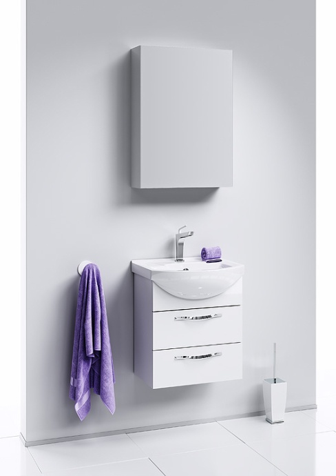 Тумба с раковиной Aqwella Аллегро 50 2 ящика - 1