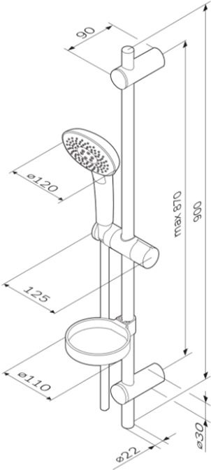 Душевой гарнитур Am.pm Spirit 2.0  F0170A000 - 6