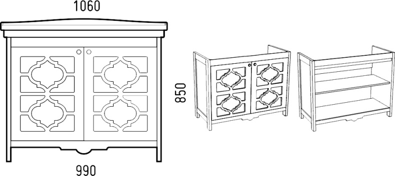 Тумба для комплекта Corozo Манойр 105 SD-00000357 - 4