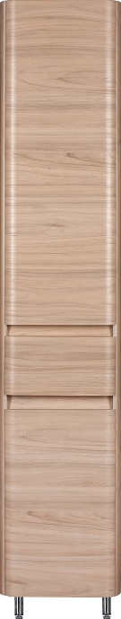 Шкаф-пенал Style Line Атлантика 35 Люкс Plus, с бельевой корзиной, ясень перламутр ЛС-00000683 - 0