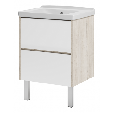 Тумба под раковину Misty Мускат 60 белая глянцевая П-Мус01060-0112Я - 0