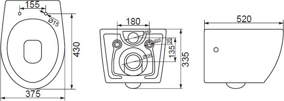 Унитаз подвесной BelBagno Prospero BB507B/BB2020SC - 11