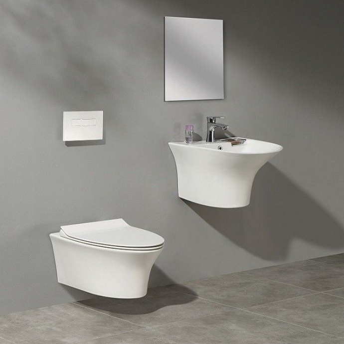 Раковина подвесная CeramaLux NB 57 см белый  NB165 - 1