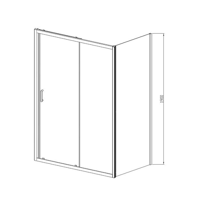 Душевой уголок Vincea Alpha 150х80 хром стекло рифленое VSR-3AL8015MT - 1