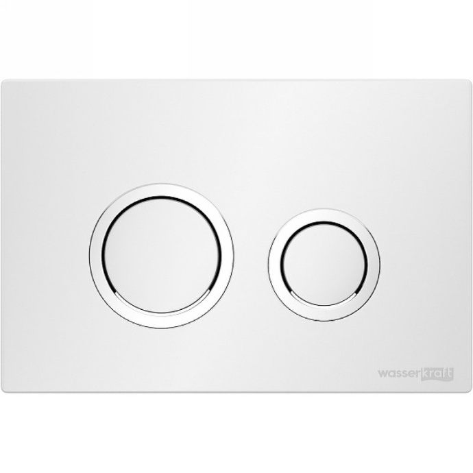 Смывной бачок скрытого монтажа Wasserkraft Aller кнопка смыва белый 10TLT.031.ME.WH01 - 1