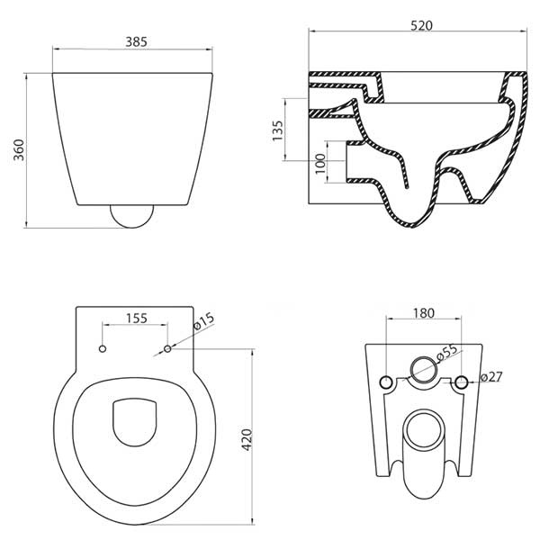 Унитаз подвесной BelBagno Sabrina - 2