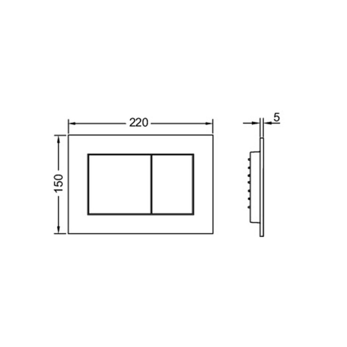 Кнопка смыва TECE Now 9 240 401 хром глянцевый 9240401 - 2