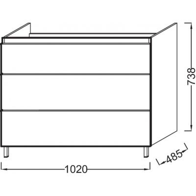 Тумба под раковину Jacob Delafon Odeon Up 102 см  EB994-E10 - 1