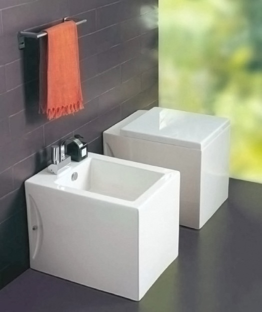 Унитаз приставной Simas Frozen с крышкой, белый (FZ01) - 5