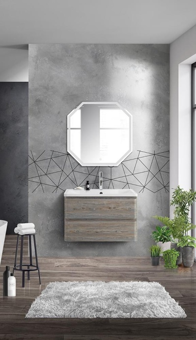 Тумба с раковиной BelBagno Albano 80 светлое дерево - 10