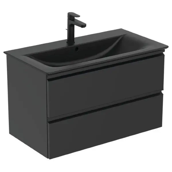 Тумба под раковину 80 Ideal Standard Tesi черный матовый T0051ZT - 0