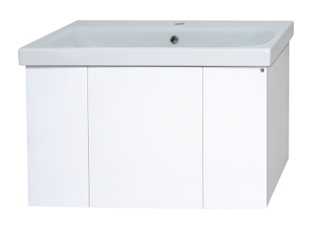Тумба с раковиной Misty Лира 80 белая глянцевая УТ000013096 - 0