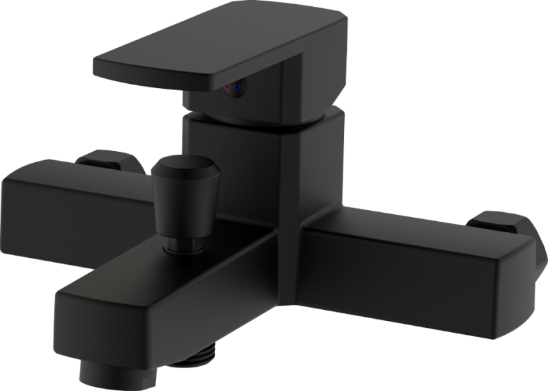 Смеситель для ванны с душем DIWO Суздаль SU-02b черный матовый - 0