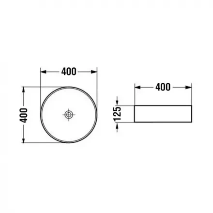 Накладная раковина Vincea 40х40 золотая VBS-5GL05 - 2
