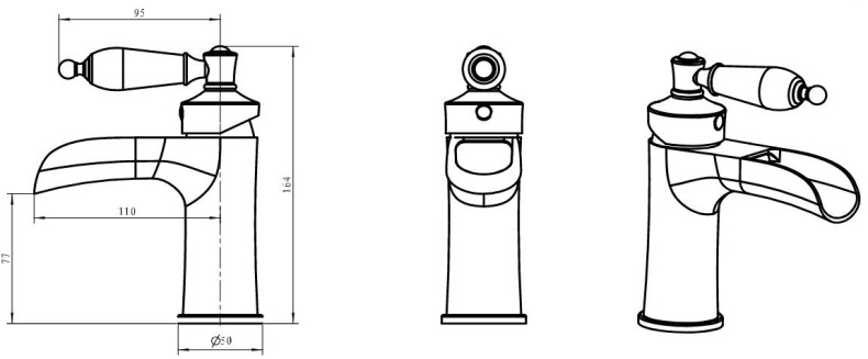 Смеситель Boheme Vogue Crystal 211-CRST для раковины - 4