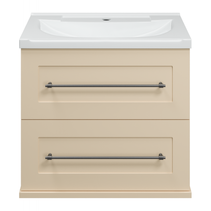 Тумба под раковину Misty Марта 60 бежевая матовая П-Мрт09060-031П2Я - 0