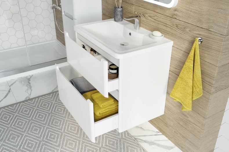 Мебель для ванной STWORKI Монтре 70 белая 432014 - 5