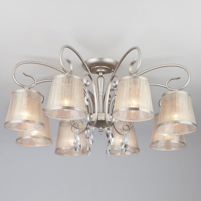 Потолочная люстра Eurosvet Liona 60065/8 серебро - 0