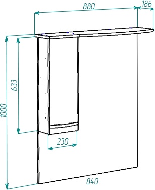 Зеркало-шкаф Bellezza Балтика 90 L белый 4618915002017 - 2