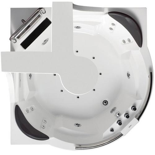Акриловая ванна Gemy 170х170 белая с гидромассажем G9070 O - 1