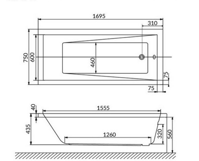 Ванна акриловая WHITECROSS Wave Soft 170x75 с гидромассажем белый - бронза 0101.170075.100.SOFT.BR - 9