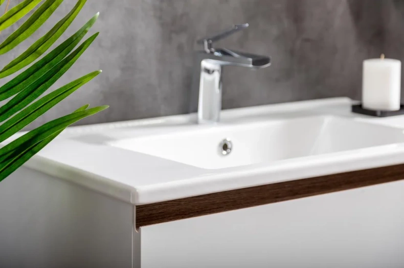 Тумба под раковину Armadi Art Capolda 85 белый ручка дерево 849-085-WW - 1