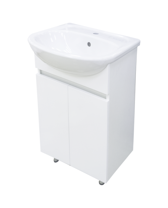 Тумба под раковину Misty Элегия 50 белая глянцевая Э-Эле01050-011Н - 0