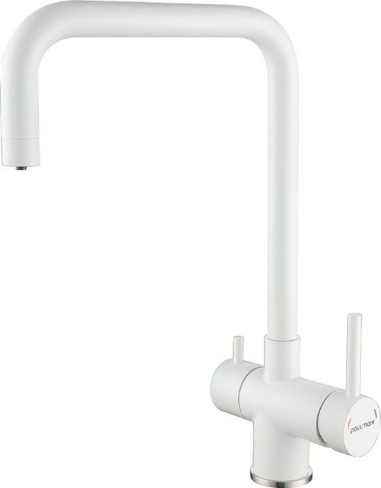 Смеситель для кухни Paulmark Wetter белый матовый We213030-431 - 0