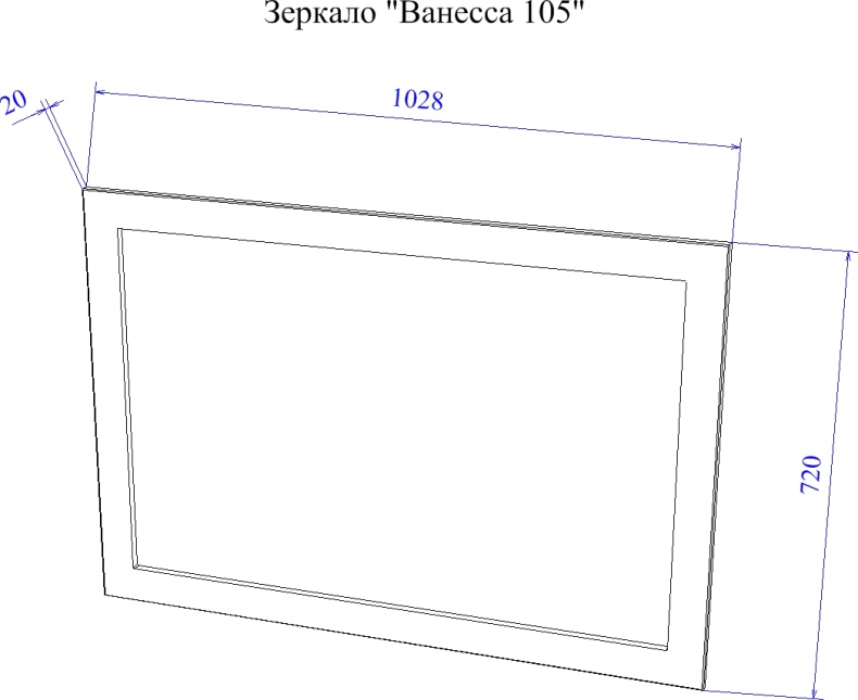 Зеркало Sanflor Ванесса 105 белое C0001121 - 3